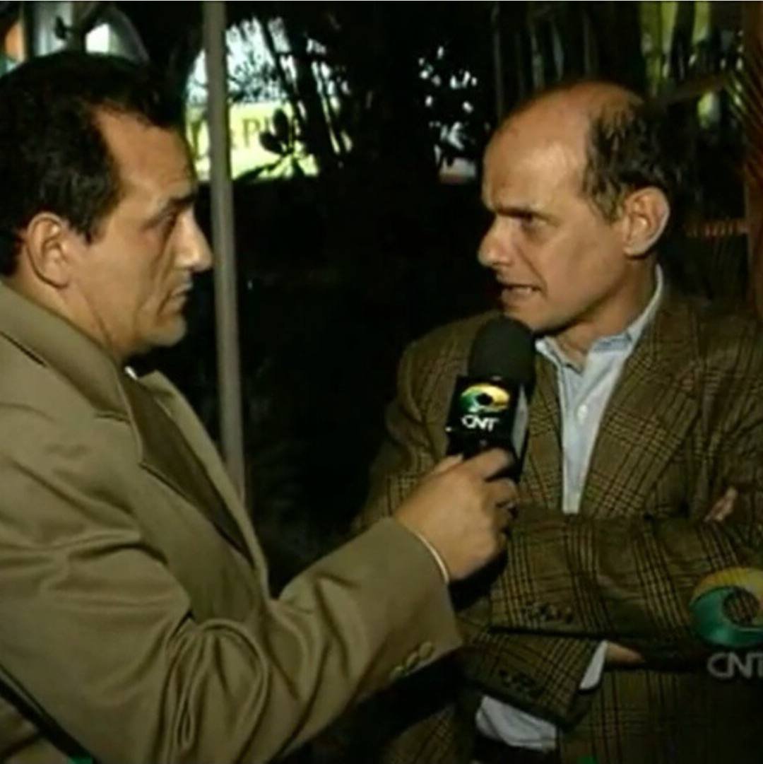 Edilásio Jr. ao lado de um saudoso jornalista de televisão